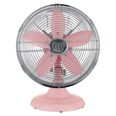 Good Housekeeping All-Metal Oscillating Retro Desk Table Fan, 12 Inch(Open Box) - VMInnovations
