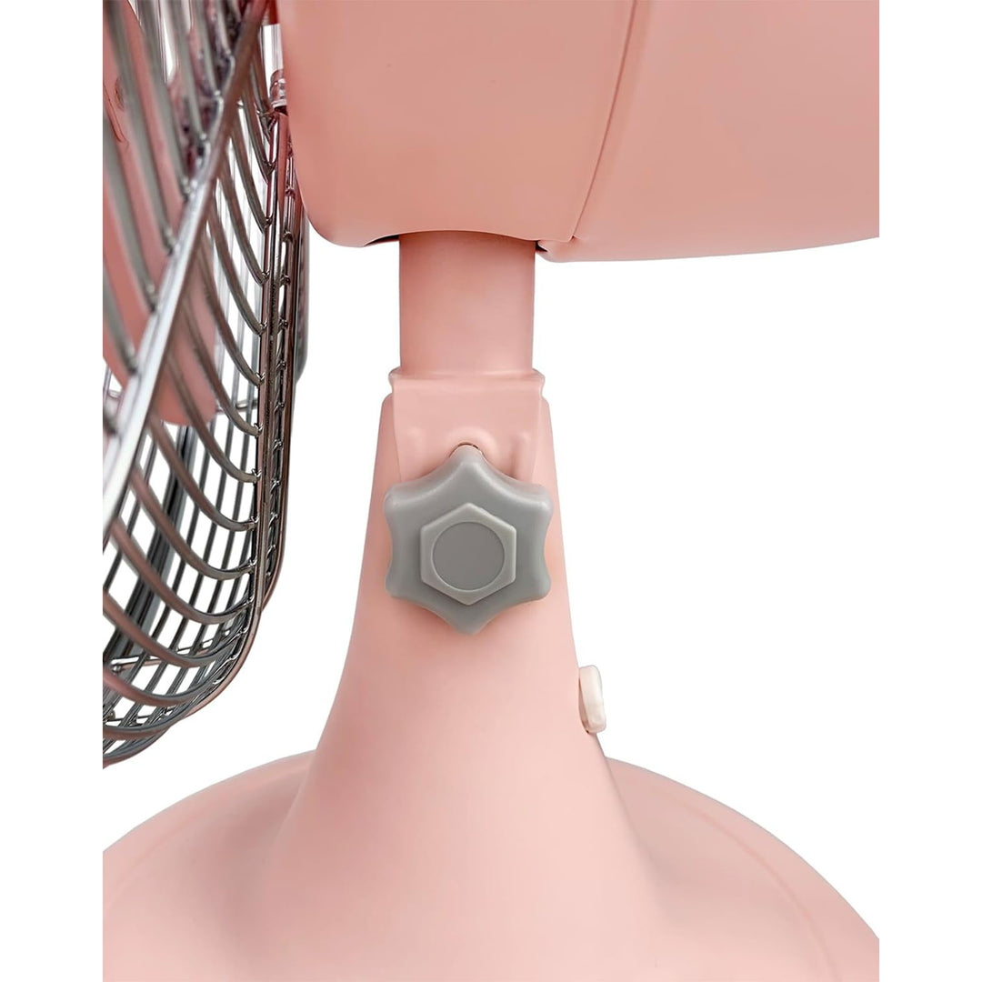 Good Housekeeping All-Metal Oscillating Retro Desk Table Fan, 12 Inch(Open Box) - VMInnovations