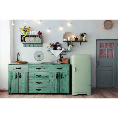 Good Housekeeping All-Metal Oscillating Retro Desk Table Fan, 12 Inch, Green - VMInnovations