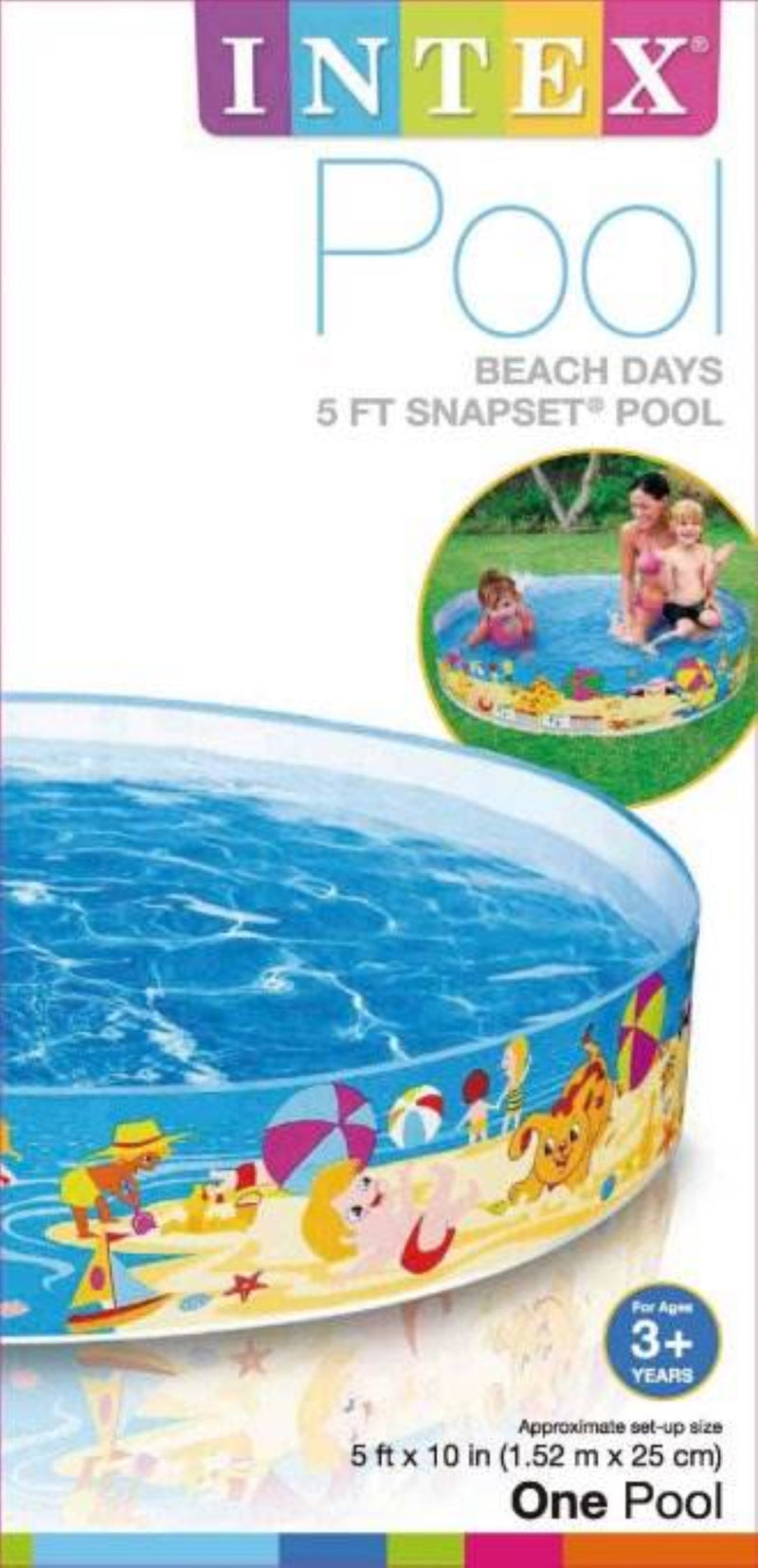 INTEX Beach Days Snapset Instant Kids Childrens Swimming Pool | 56451EP (Used)