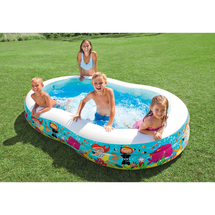 Intex 8.5ft x 5.25ft x 18in Swim Center Paradise Seaside Inflatable Kiddie Pool