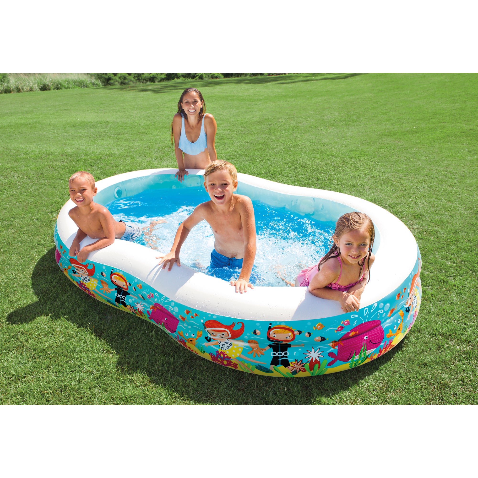 Intex Swim Center Inflatable Paradise Seaside Kids Swimming Pool 56490EP (Used) - VMInnovations