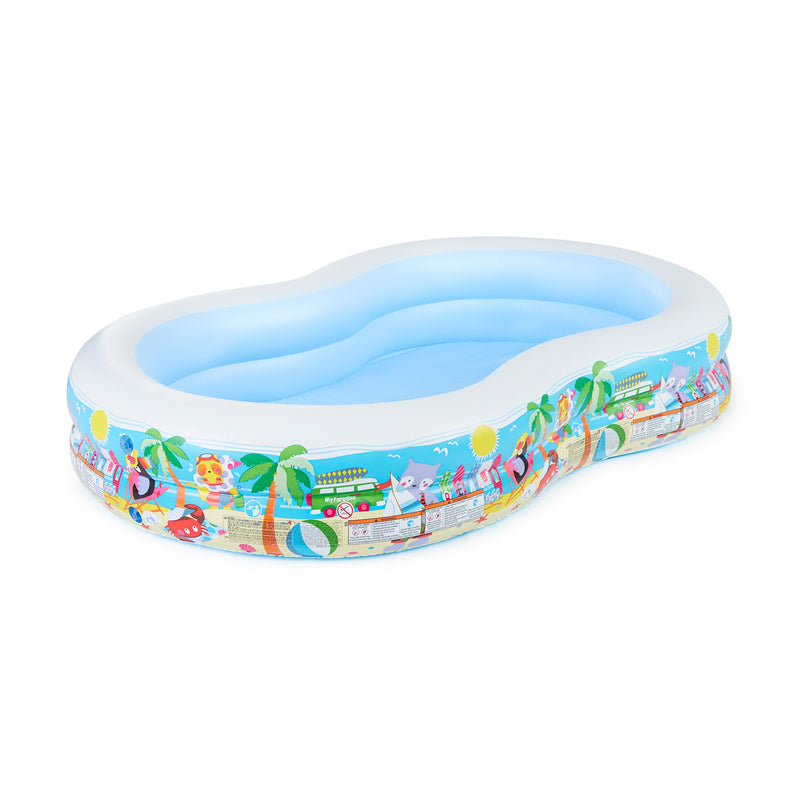 Intex Swim Center Inflatable Paradise Seaside Kids Swimming Pool 56490EP (Used)