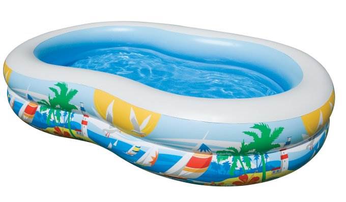 INTEX Swim Center Paradise Seaside Inflatable Kids Swimming Pool (Open Box) - VMInnovations