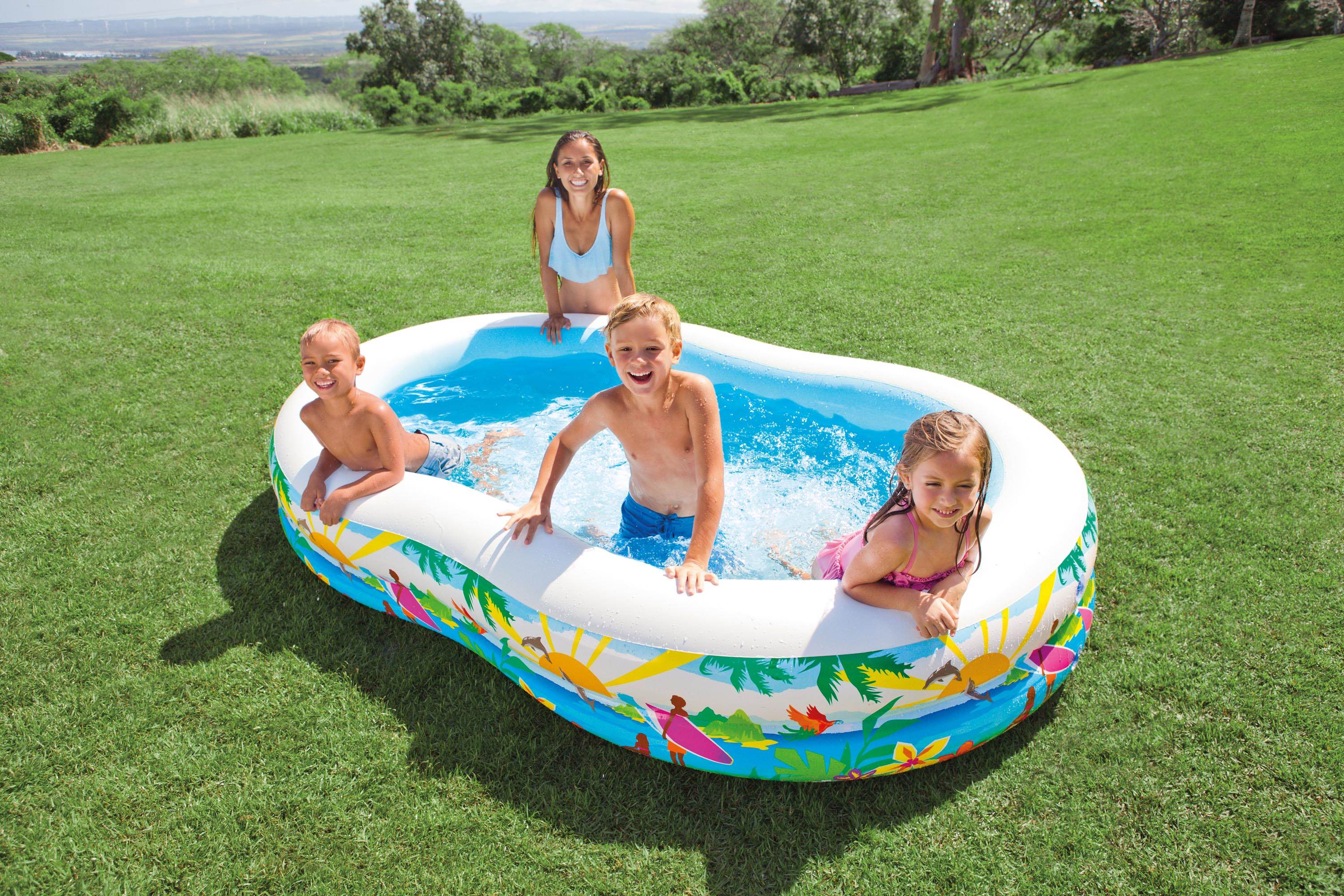 INTEX Swim Center Inflatable Paradise Kids Swimming Pool (Open Box) (3 Pack) - VMInnovations
