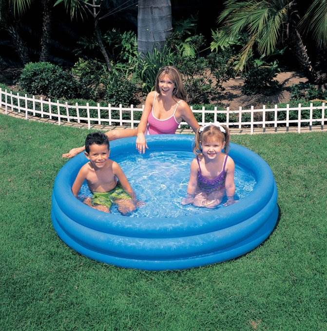 Crystal Blue Kids Outdoor Inflatable 58" Swimming Pool | 58426EP (Open Box)