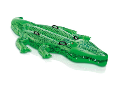 INTEX Friendly Gator Giant Inflatable Swimming Pool Ride-On Raft (Open Box)