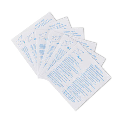 INTEX Wet Set Adhesive Vinyl Plastic Swimming Pool Tube Repair Patch 6 Pack Kit
