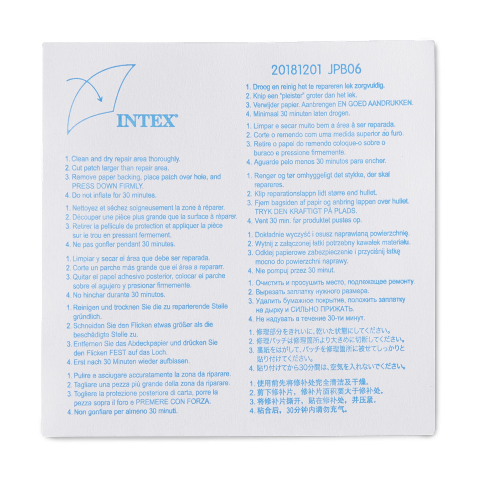 INTEX Wet Set Adhesive Vinyl Plastic Swimming Pool Tube Repair Patch 6 Pack Kit (For Parts)