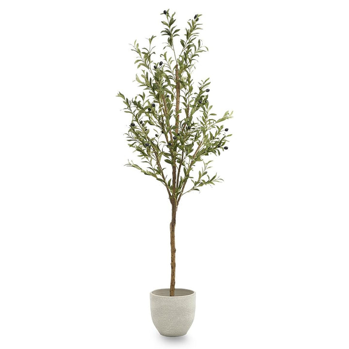 Maia Shop Olive Tree 6 Foot Faux Plant, Fake Silk Tree with Realistic Leaves