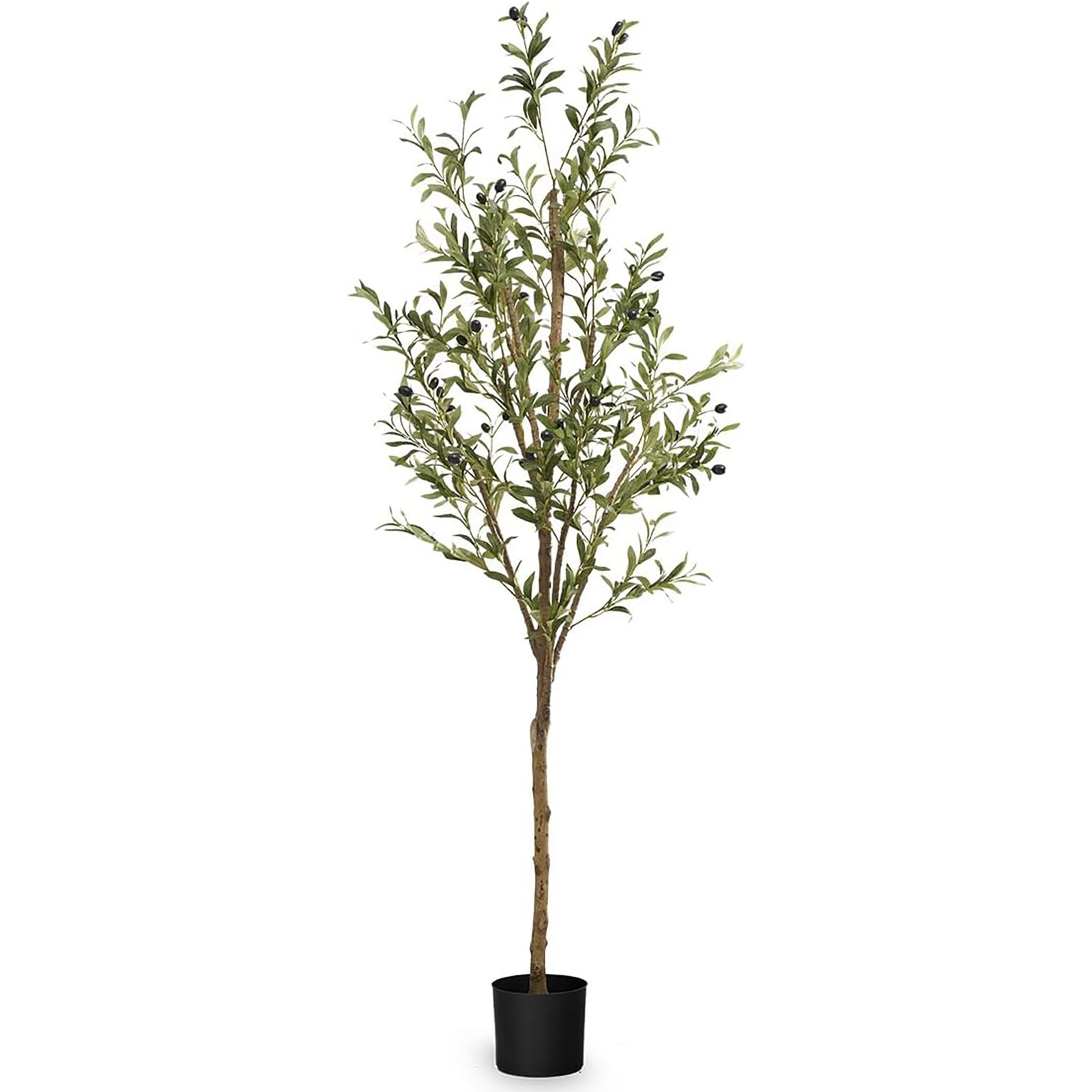 Maia Shop Olive Tree 6 Foot Faux Plant, Fake Silk Tree with Realistic Leaves - VMInnovations