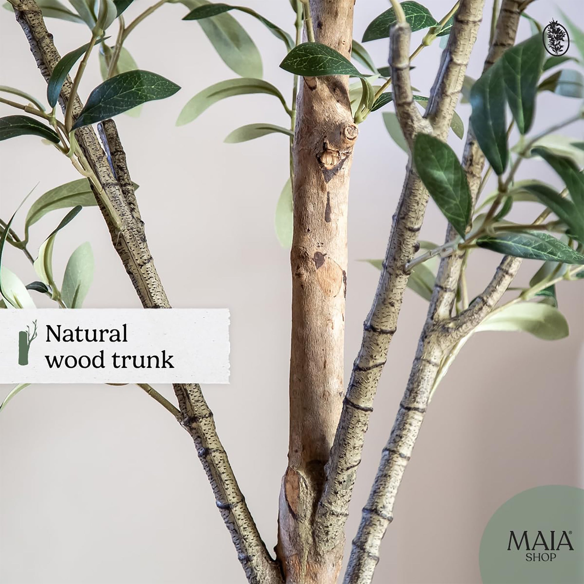 Maia Shop Olive Tree 6 Foot Faux Plant, Fake Silk Tree (Open Box) - VMInnovations