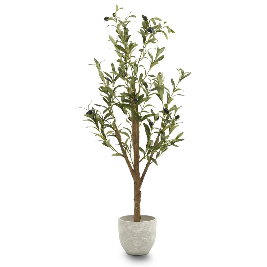 Maia Shop Olive Tree 3.5 Foot Faux Plant, Fake Silk Tree with Realistic Leaves