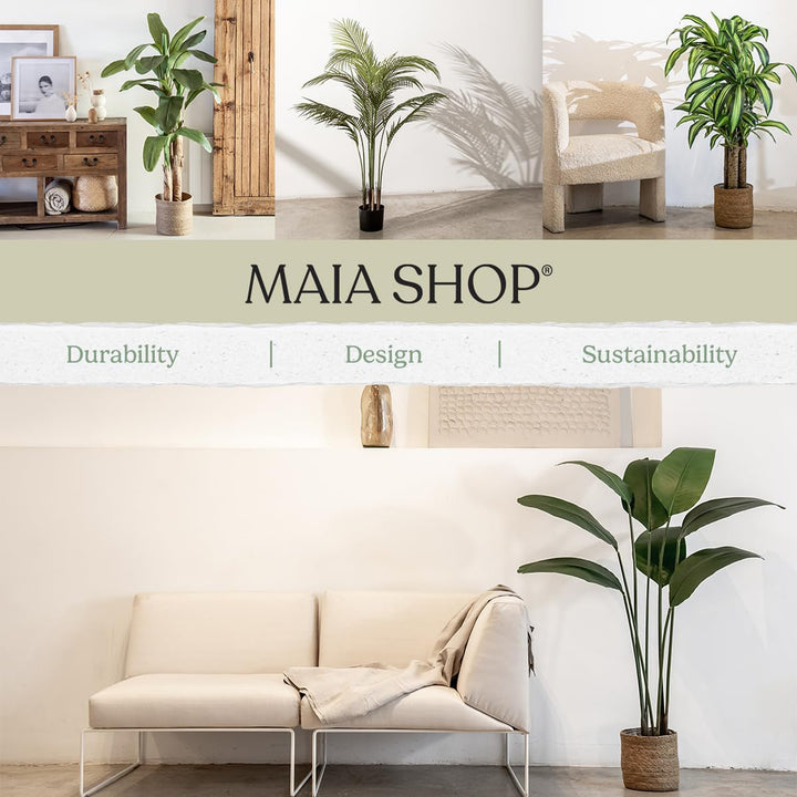 Maia Shop Bird of Paradise 6 Ft Faux Plant, Fake Silk Tree with Realistic Leaves