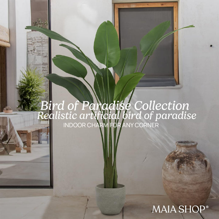 Maia Shop Bird of Paradise 6' Faux Plant, Fake Silk Tree w/ Leaves (Open Box)