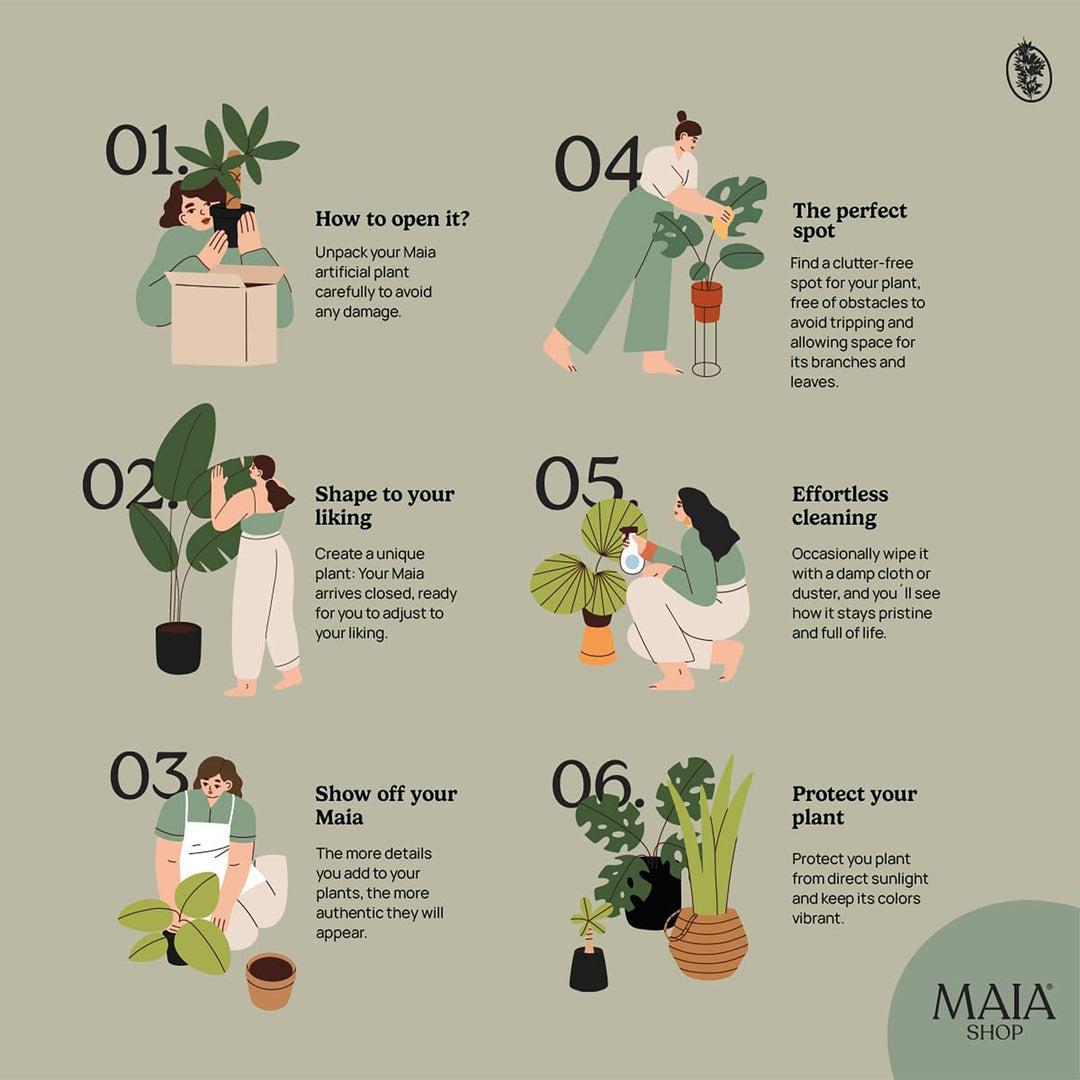 Maia Shop Olive Tree 7 Foot Faux Plant, Fake Silk Tree with Leaves (Open Box) - VMInnovations