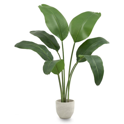 Maia Shop Bird of Paradise 4 Ft Faux Plant, Fake Silk Tree with Realistic Leaves - VMInnovations