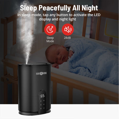 PARIS RHÔNE Cool Mist Ultrasonic Humidifier, 4L w/Humidstat, Black (Open Box) - VMInnovations