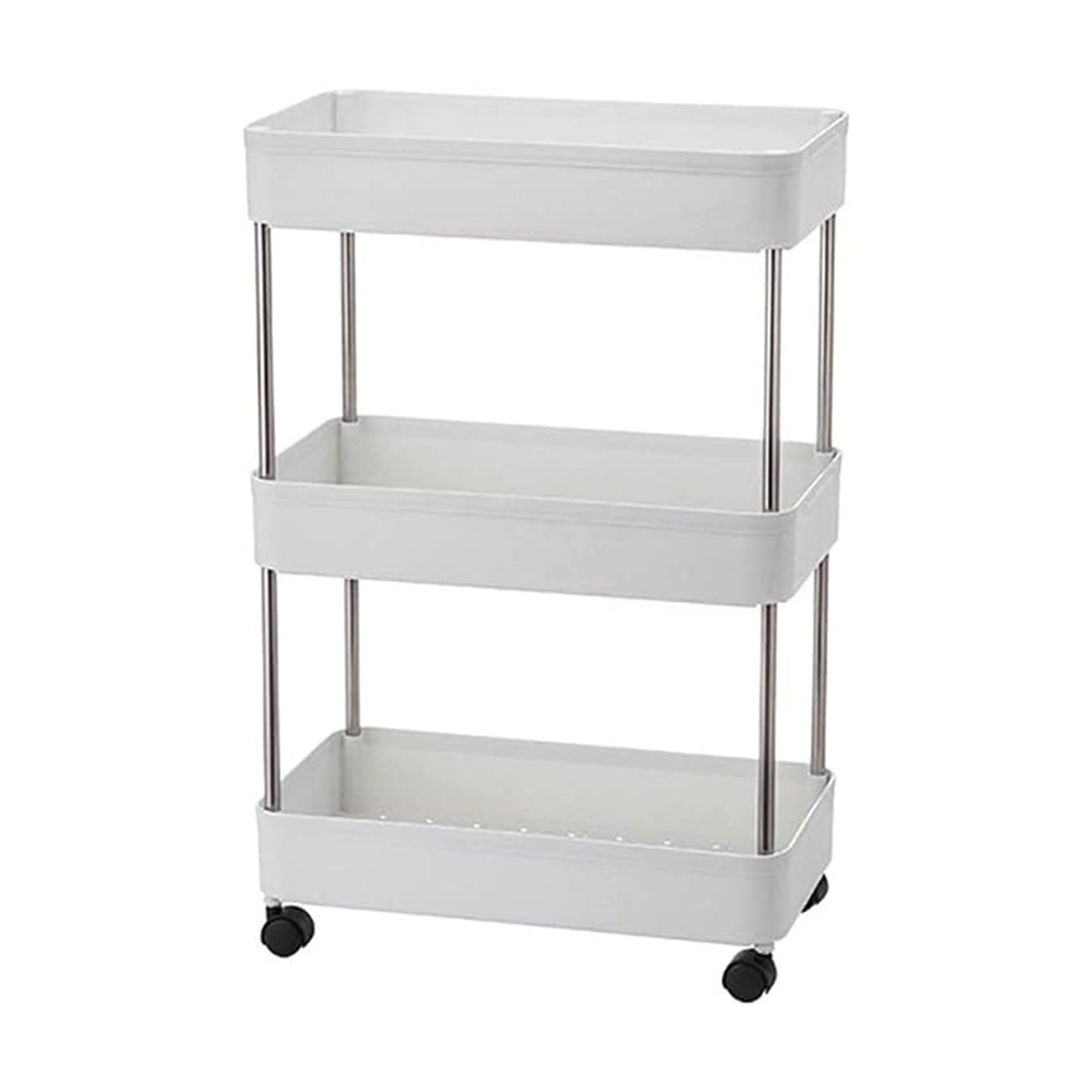 ATHOME 3-Tier Rolling Storage Cart with Open Design for Ventilated Organization - VMInnovations