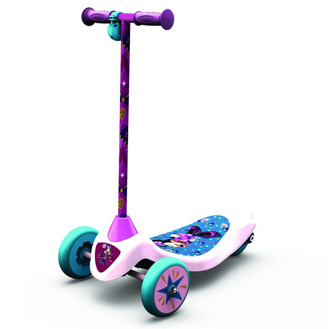 Pulse Performance Minnie Mouse Safe Start Electric Scooter with Battery, Purple