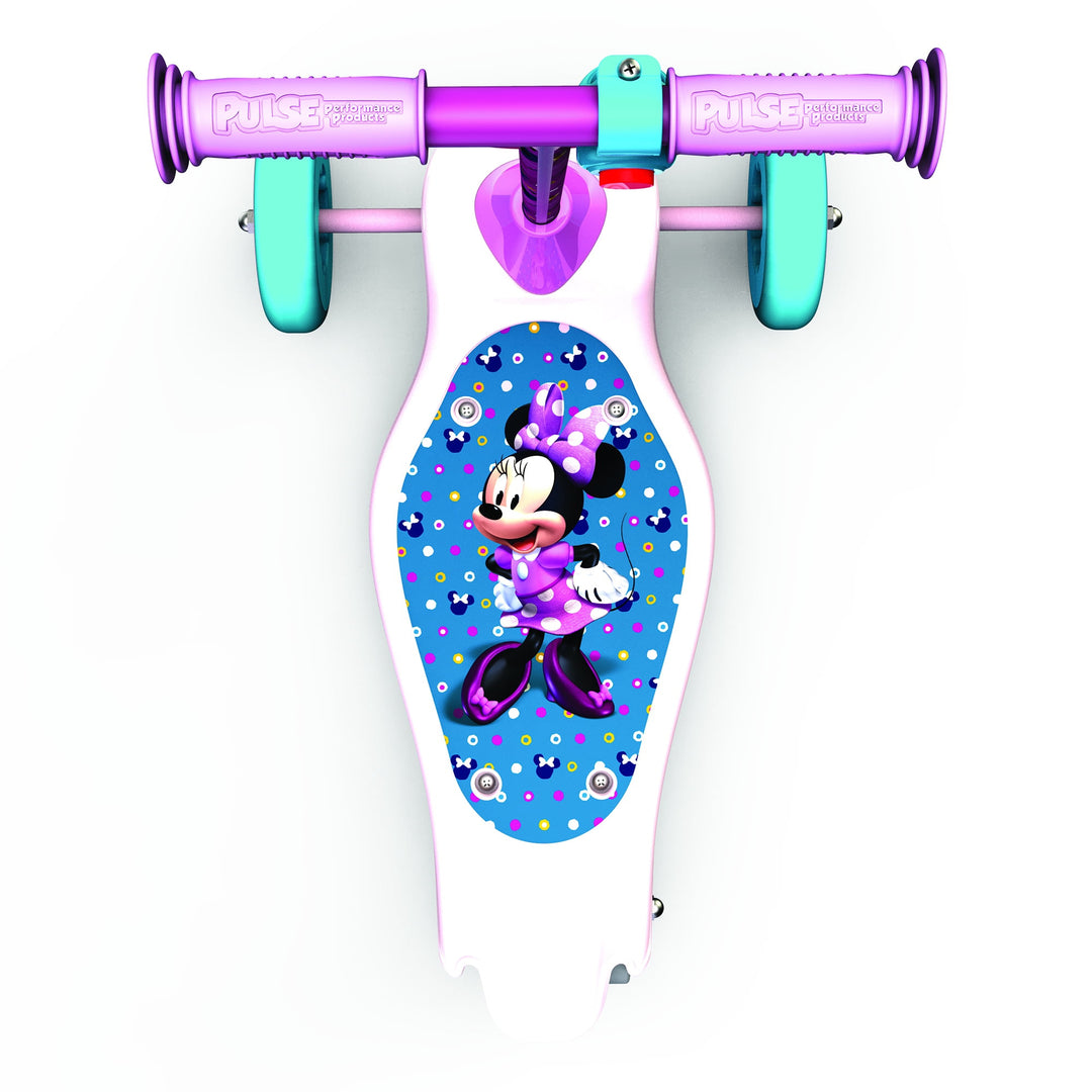 Pulse Performance Minnie Mouse Safe Start Electric Scooter with Battery, Purple