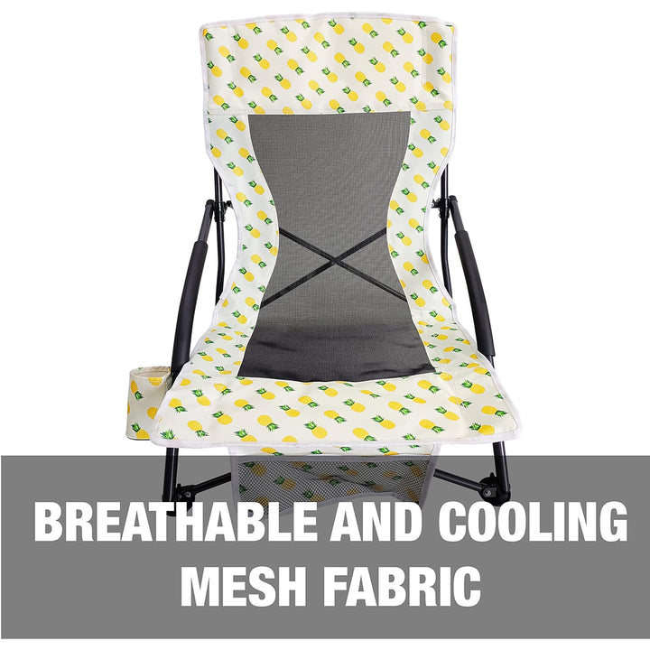 Bliss Hammocks Portable Collapsible Beach Lounge Chair with Cup Holder(Open Box) - VMInnovations