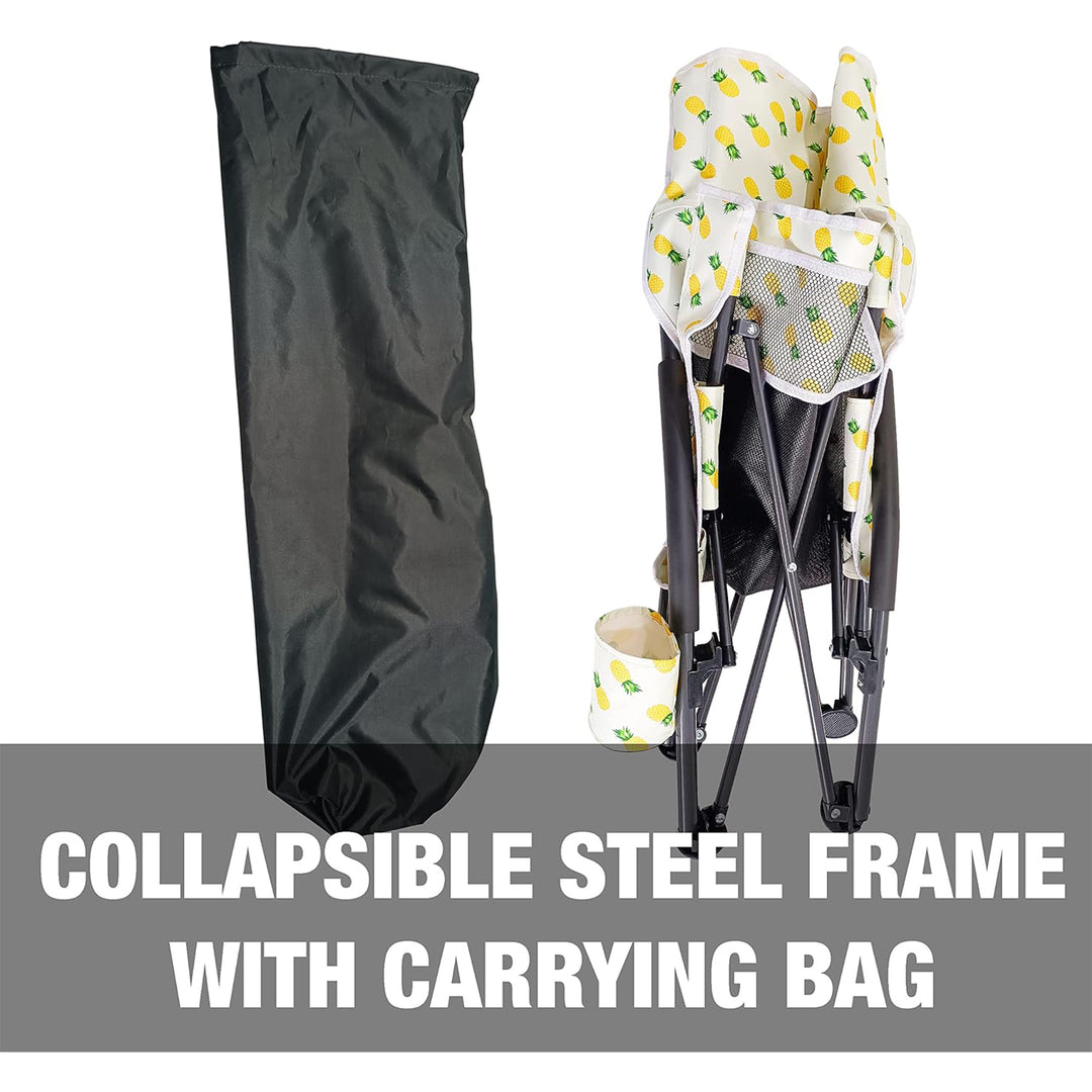 Bliss Hammocks Portable Collapsible Beach Lounge Chair with Cup Holder(Open Box)