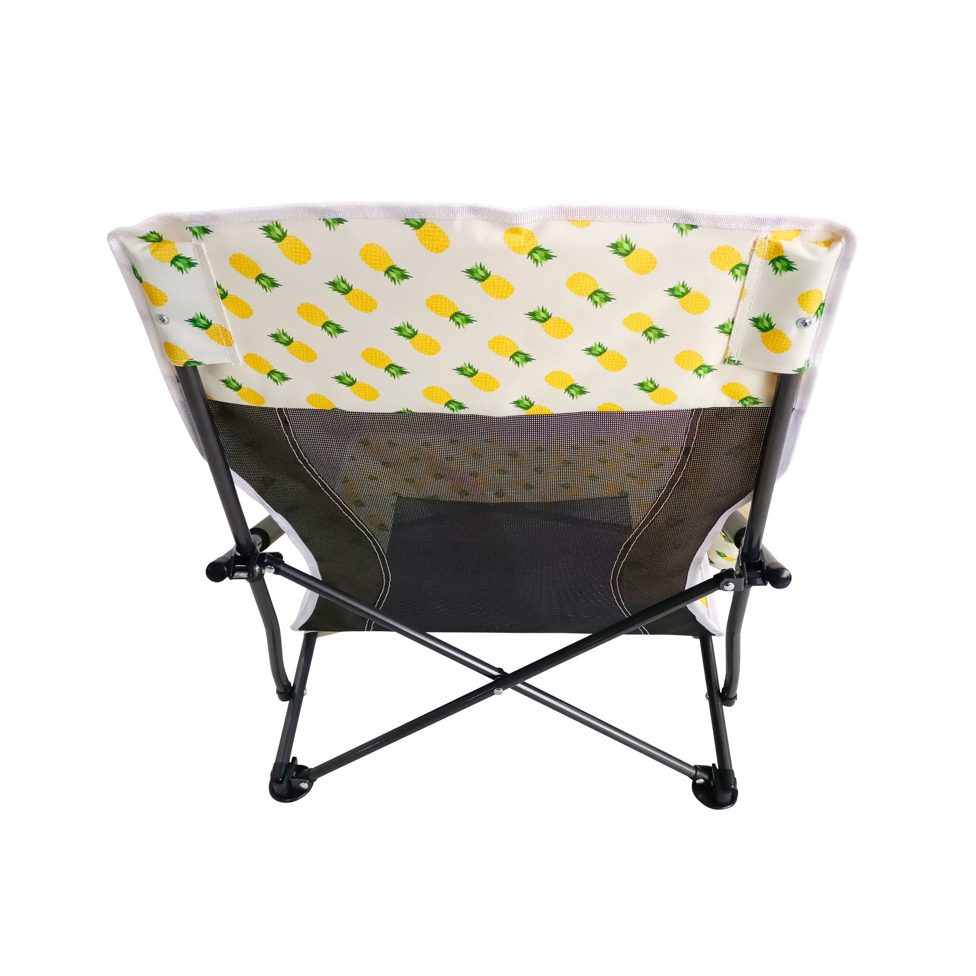 Bliss Hammocks Portable Collapsible Beach Lounge Chair with Cup Holder, Yellow - VMInnovations