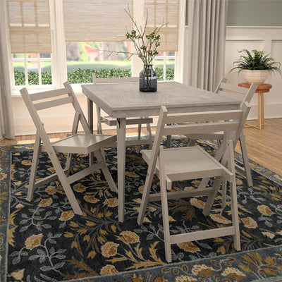 Cosco 2-Pack XL Folding Chairs, Slat Back, Indoor Dining or Extra Seating, Gray - VMInnovations