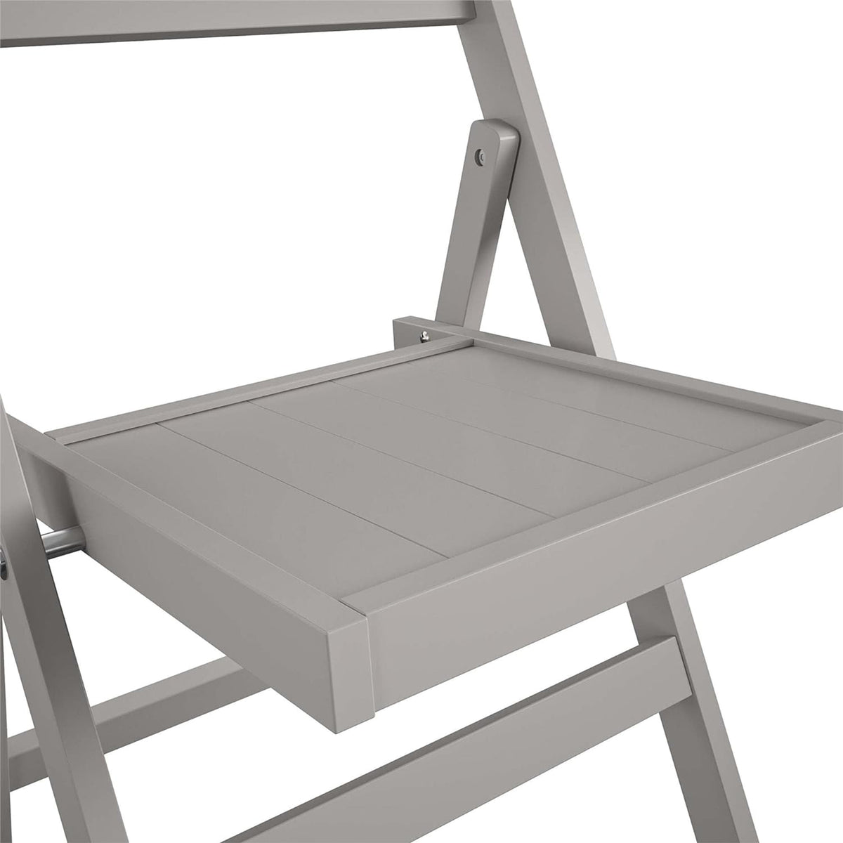 Cosco 2-Pack XL Folding Chairs, Slat Back, Indoor Dining or Extra Seating, Gray - VMInnovations