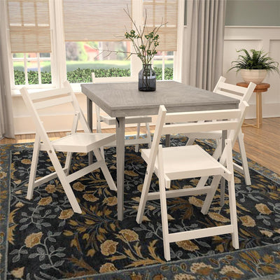 Cosco 2-Pack XL Folding Chairs, Slat Back, Indoor Dining or Extra Seating, White - VMInnovations
