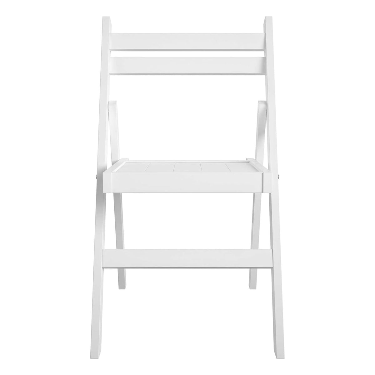 Cosco 2-Pack XL Folding Chairs, Slat Back, Indoor Dining or Extra Seating, White - VMInnovations