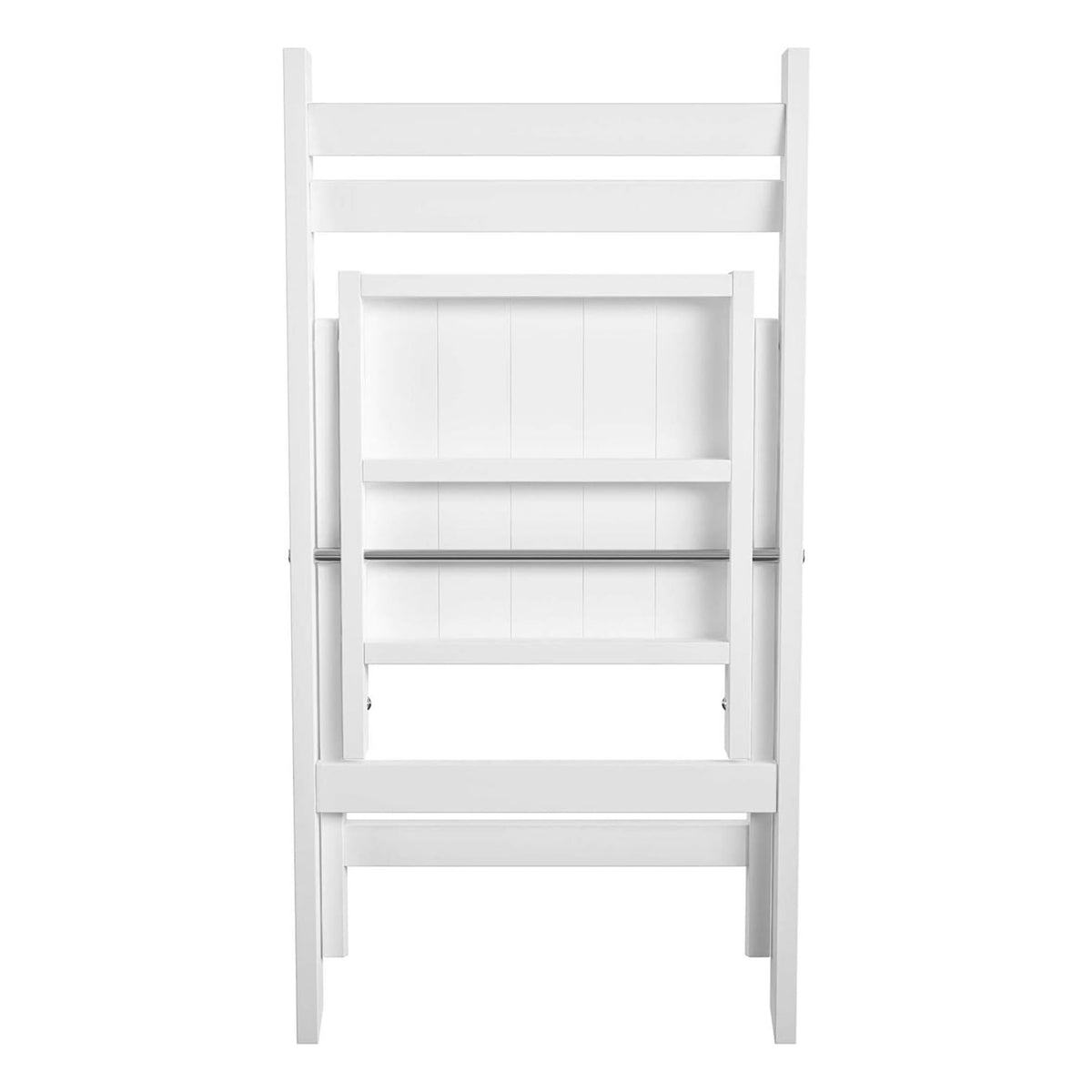 Cosco 2-Pack XL Folding Chairs, Slat Back, Indoor Dining or Extra Seating, White - VMInnovations