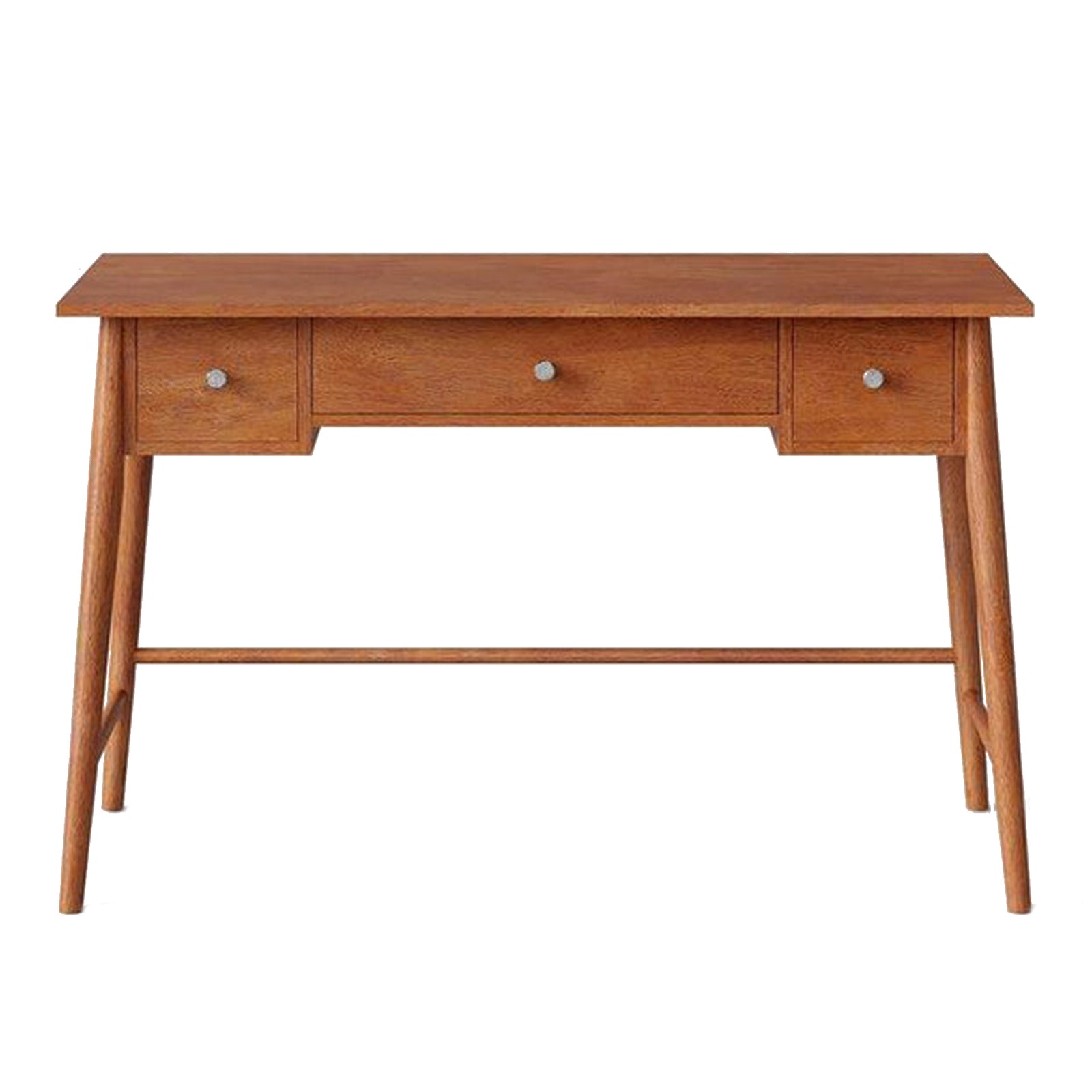 Project Mid-Century Writing Desk Office Table, Brown Wood Finish (Open Box) - VMInnovations