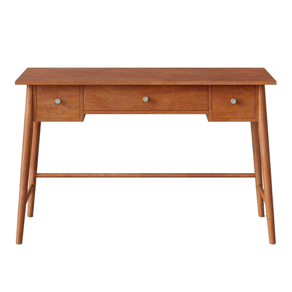 Project 62 Mid-Century Modern Writing Desk Small Office Table, Brown Wood Finish - VMInnovations