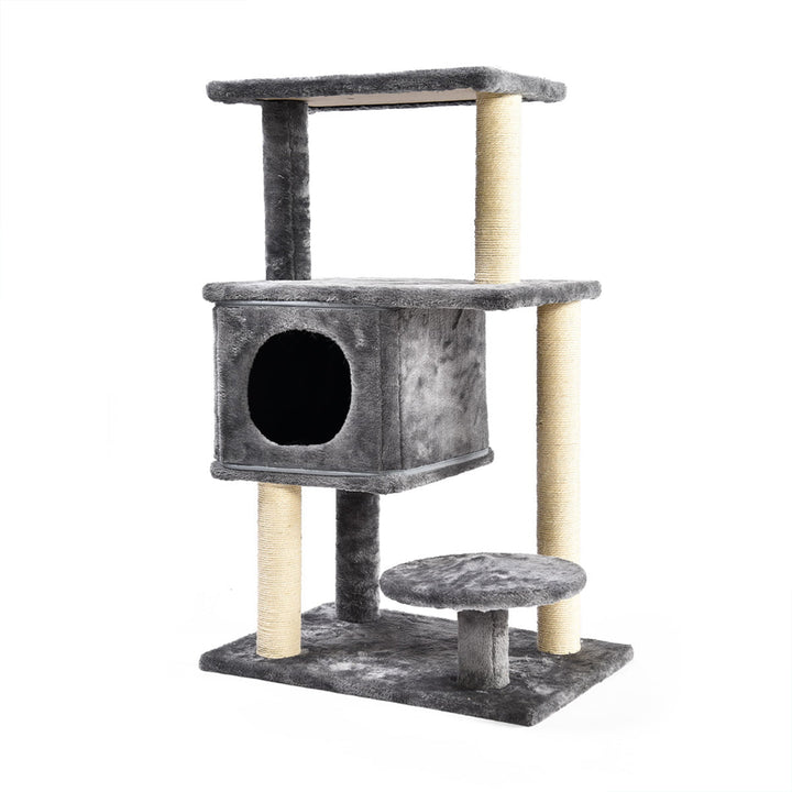 Max & Marlow 3 in 1 Transforming Cat Tree Tower, Scratching Post Design, Gray