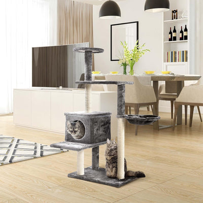 Max & Marlow 3 in 1 Transforming Cat Tree Tower, Scratching Post Design, Gray - VMInnovations