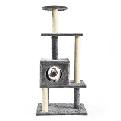 Max & Marlow 3 in 1 Transforming Cat Tree Tower, Scratching Post Design, Gray - VMInnovations