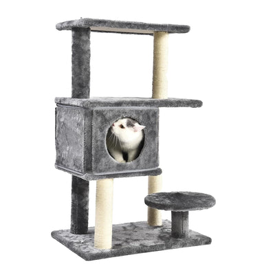 Max & Marlow 3 in 1 Transforming Cat Tree Tower, Scratching Post Design, Gray - VMInnovations