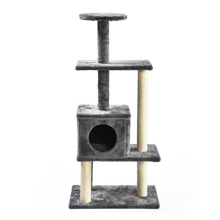 Max & Marlow 3 in 1 Transforming Cat Tree Tower, Scratching Post Design, Gray