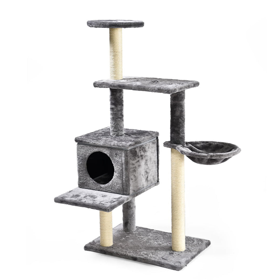 Max & Marlow 3 in 1 Transforming Cat Tree Tower, Scratching Post Design, Gray