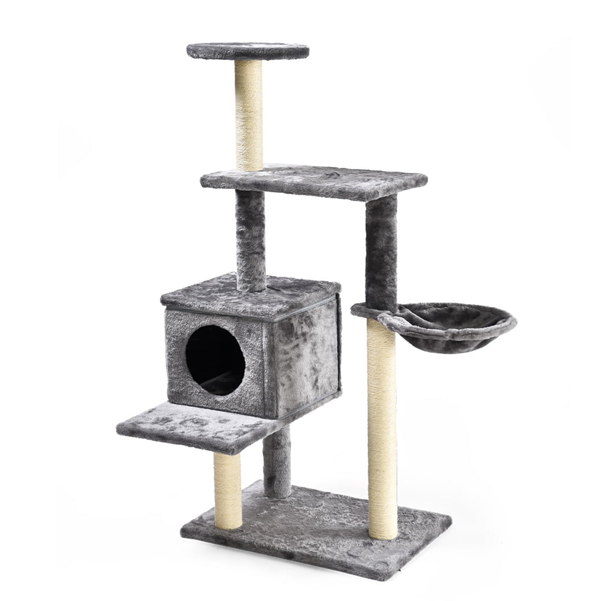 Max & Marlow 3 in 1 Transforming Cat Tree Tower, Scratching Post Design, Gray - VMInnovations