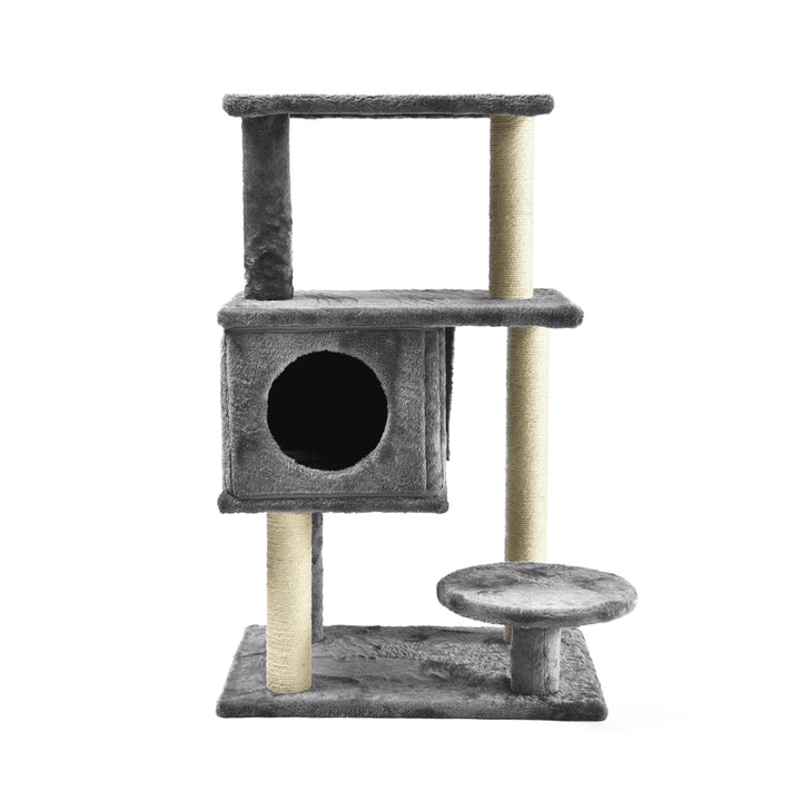 Max & Marlow 3 in 1 Transforming Cat Tree Tower, Scratching Post Design, Gray