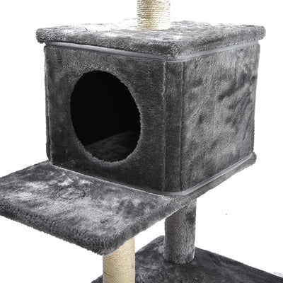 Max & Marlow 3 in 1 Transforming Cat Tree Tower, Scratching Post Design, Gray - VMInnovations