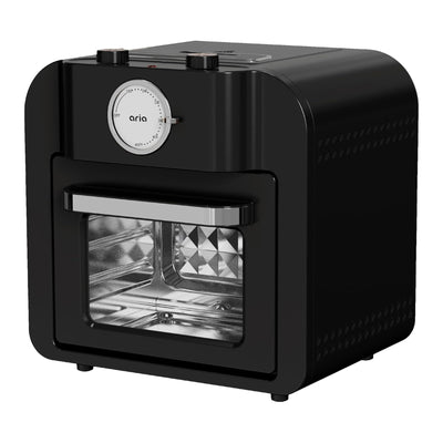 Aria 17 Quart Retro Air Fryer Oven, 4-in-1 Countertop Convection Cooker, Black - VMInnovations