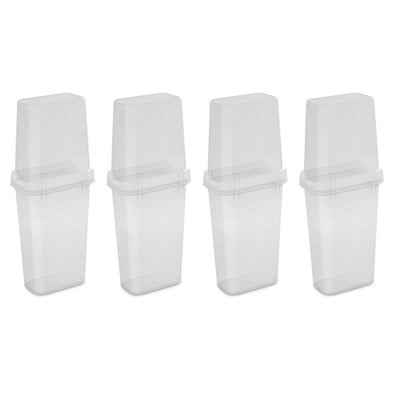 Sterilite 4 Pack Vertical Wrap Storage Box, Holds 25 Rolls, 40" Tall, Clear