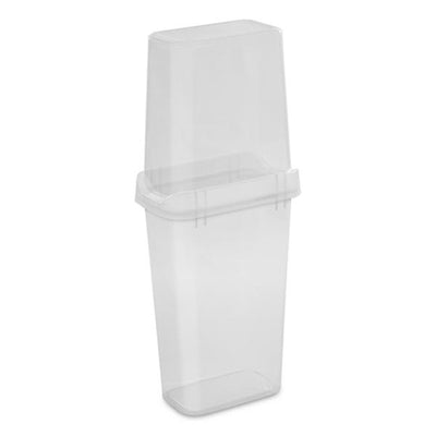 Sterilite 4 Pack Vertical Wrap Storage Box, Holds 25 Rolls, 40" Tall, Clear