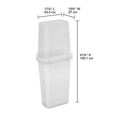 Sterilite 4 Pack Vertical Wrap Storage Box, Holds 25 Rolls, 40" Tall, Clear