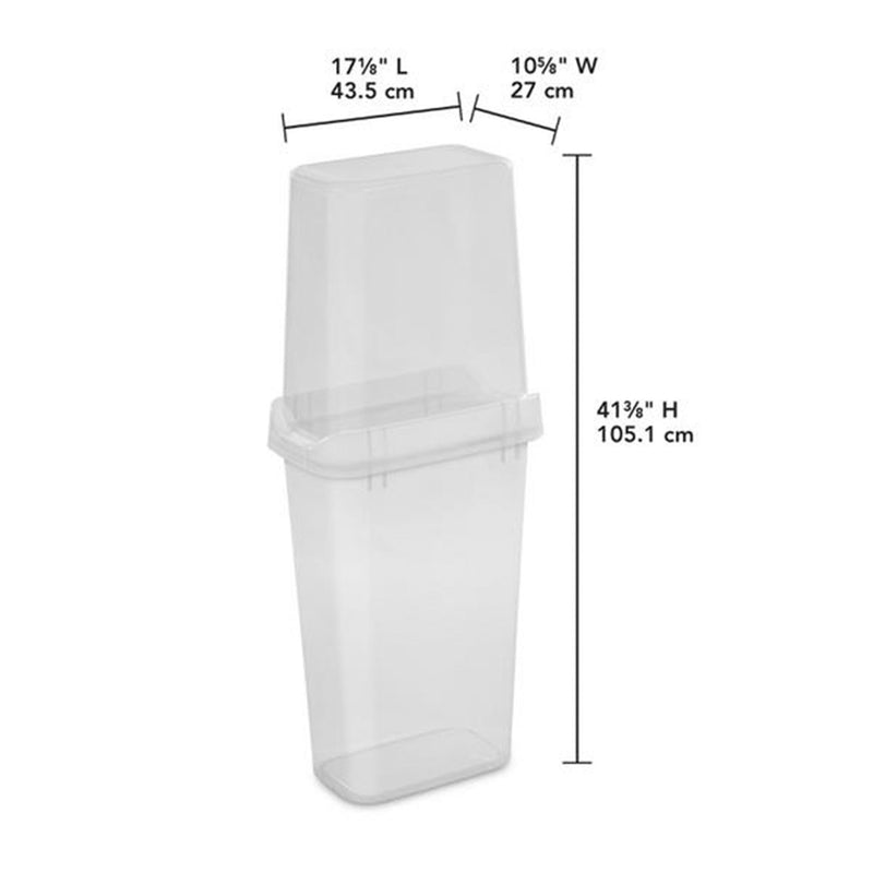 Sterilite 4 Pack Vertical Wrap Storage Box, Holds 25 Rolls, 40" Tall, Clear