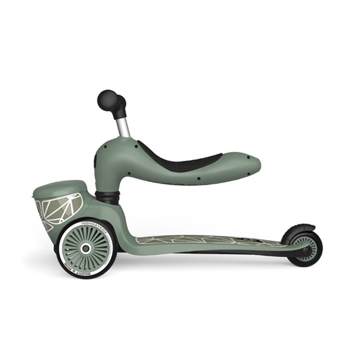 Scoot & Ride 2-in-1 Kids Scooter with Basket, Highwaykick 1 Lifestyle, Green